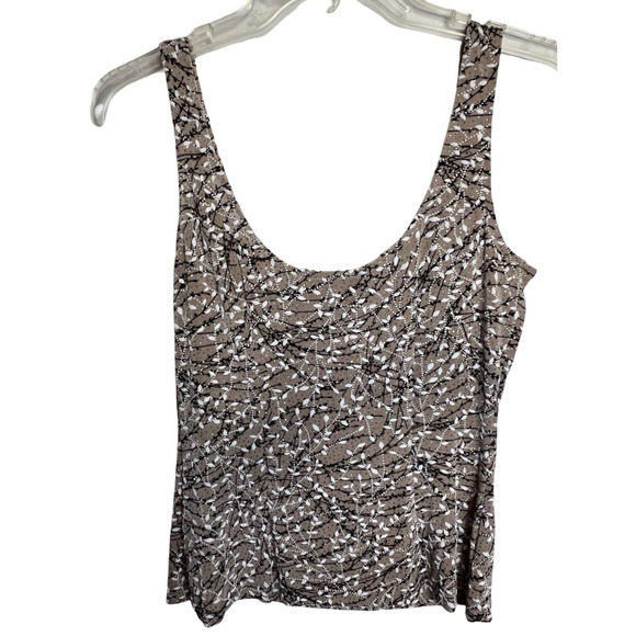 Alex Evenings Top Womens Size S Tan Stone Embellished Open Cardigan Sleeveless - Picture 2 of 10